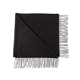 Graham Cashmere - Unisex Pure Cashmere Woven Scarf - Made in Scotland (Black)