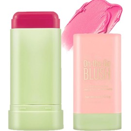LUHI Barra de Rubor en Crema, rubor en barra, Blush Cremoso, Barra de Rubor Hidratante de Textura Cremosa, Mate de Piel Madura (1PCS, Rosa)           