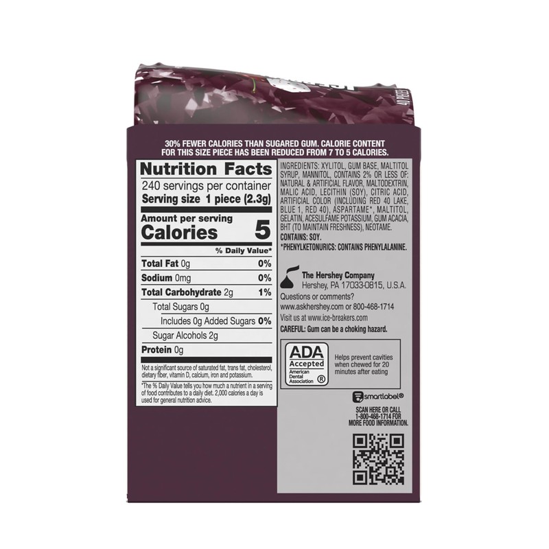 ICE BREAKERS Ice Cubes Black Cherry Flavored Sugar Free Chewing