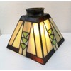 HUIMEIJU Tiffany Square Wall or Pendant Lamp - Geometric Stained