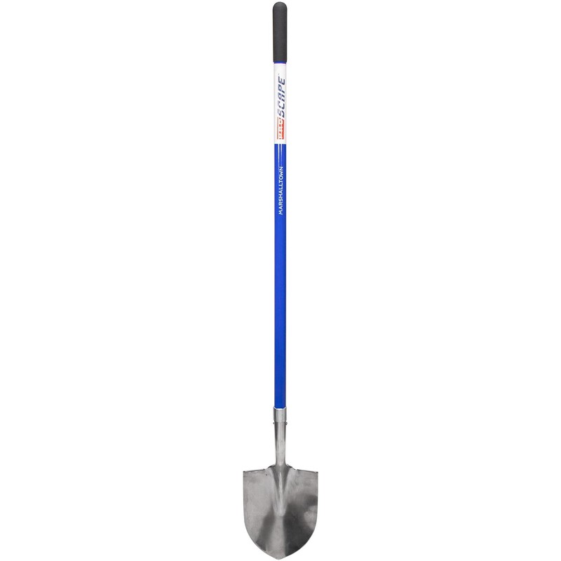 MARSHALLTOWN Proscape Stainless Steel Shovels, Round Point Type, Fiberglass Handle,