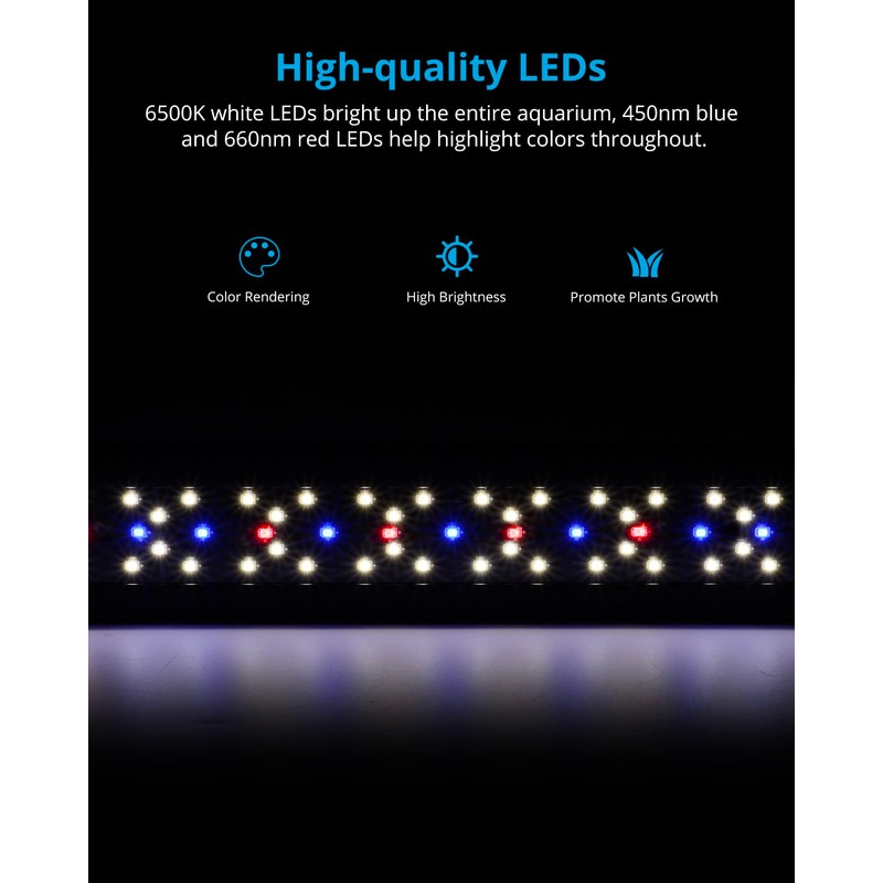 NICREW SkyLED Plus Aquarium Plant Light, Freshwater Fish Tank Light