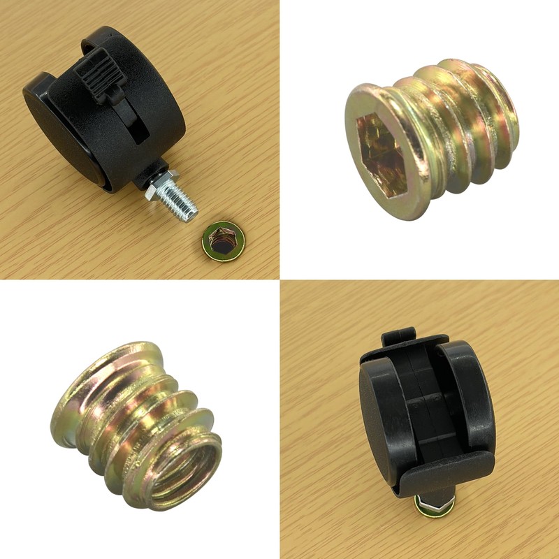 60 PCS Threaded Insert Nuts,Hex Socket Screw-in Nuts for Wooden