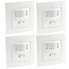 Motion Detector Sensor, Flush-Mounted Installation, LED Suitable, 9 Metre Range, 2-Wire Technology IP20, Switch Replacement