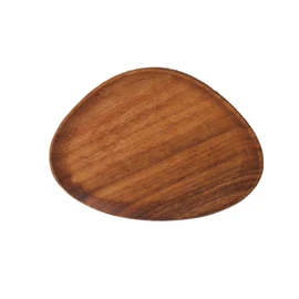 S'more Woodi Plate Wooden Tableware Plate, Size L, 10.2 x 8.3 inches (26 x 21 cm))