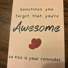 Unbranded Birthday Love Awesome Wife Girlfriend Niece Daughter 5”x7” Blank Greeting Card