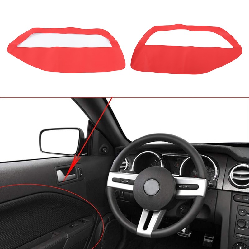 2pcs Front Door Panel Insert Card Cover Left Right Microfiber