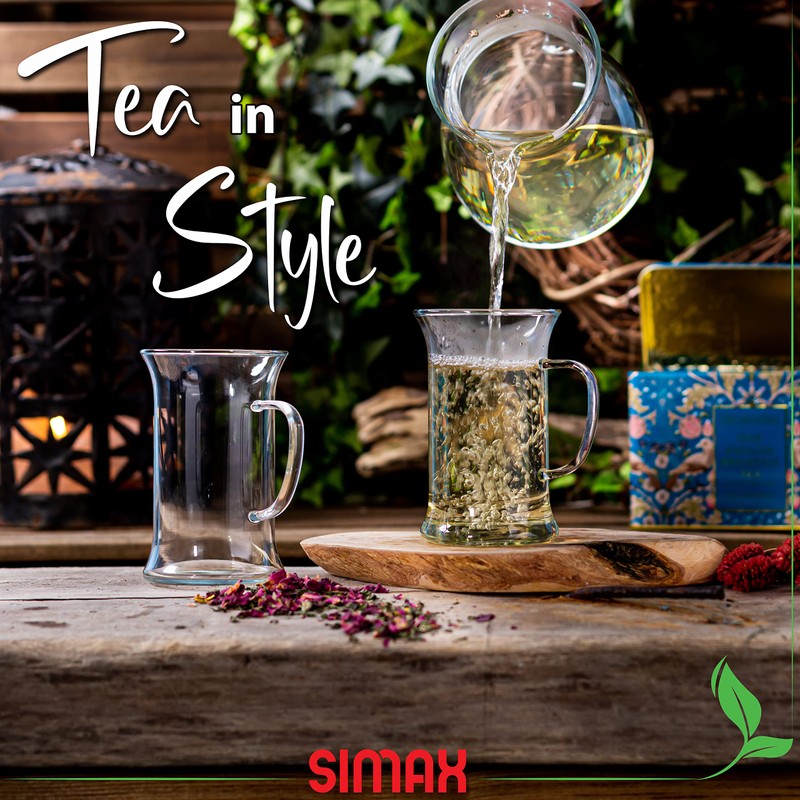 Simax Glassware 20 Oz. Glass Teapot | Short Spout, Microwave