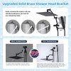 Hibbent All Metal CUPC Certified 12'' Rainfall Shower Head, Dual