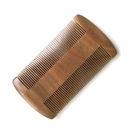 Frcolor Sandalwood Beard Comb 4 Inches Double Sided Wooden Comb – Fine Tooth Hair Comb