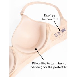 Fruit of the Loom Women's Seamless Wire Free Push-Up Bra, Black Hue/White 2-Pack, 36C