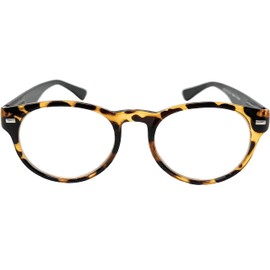 Incredible Bargains The Prepster, Classic Round Style Bifocal Reading Glasses + 3.25 Tortoise Black