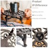 7 Inches Cast Iron Teapot Warmer Dish Cups Trivet,Round-Shaped Design