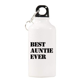 Elvoes Sports Water Bottles Best Auntie Water Bottle BPA Free Stainless Steel Bottle with Cap Wild Mouth Auntie Gifts Great for Sport Home Travel Outdoors (400ml/17oz)