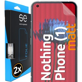 2x se® 3D Anti-Glare Protective Film for Nothing Phone (1), Anti-Dust, 100% Fingerprint & FaceID Compatible, Easy Bubble-Free Installation, Ultra Clear, Shock-Resistant, Made in Germany