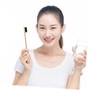 BIUDECO 10Pcs Disposable Bamboo Charcoal Toothbrushes for Adults Soft Nylon