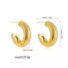 ZARD Textured Bold Hoop Earrings in 14K Gold
