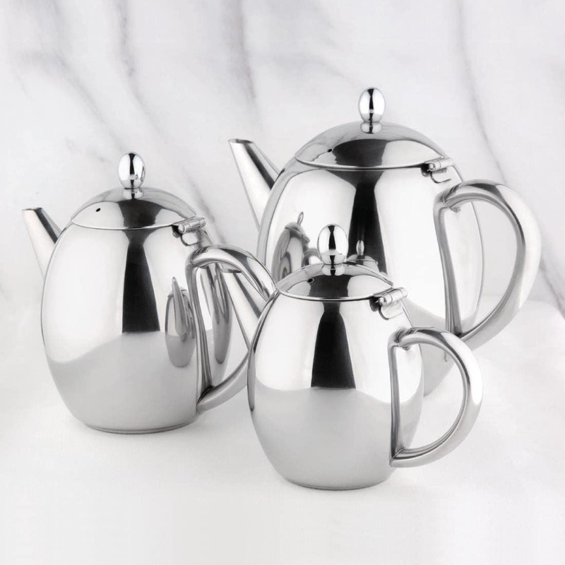 Olympia Richmond Teapot Stainless Steel 500Ml - Stainless Steel -