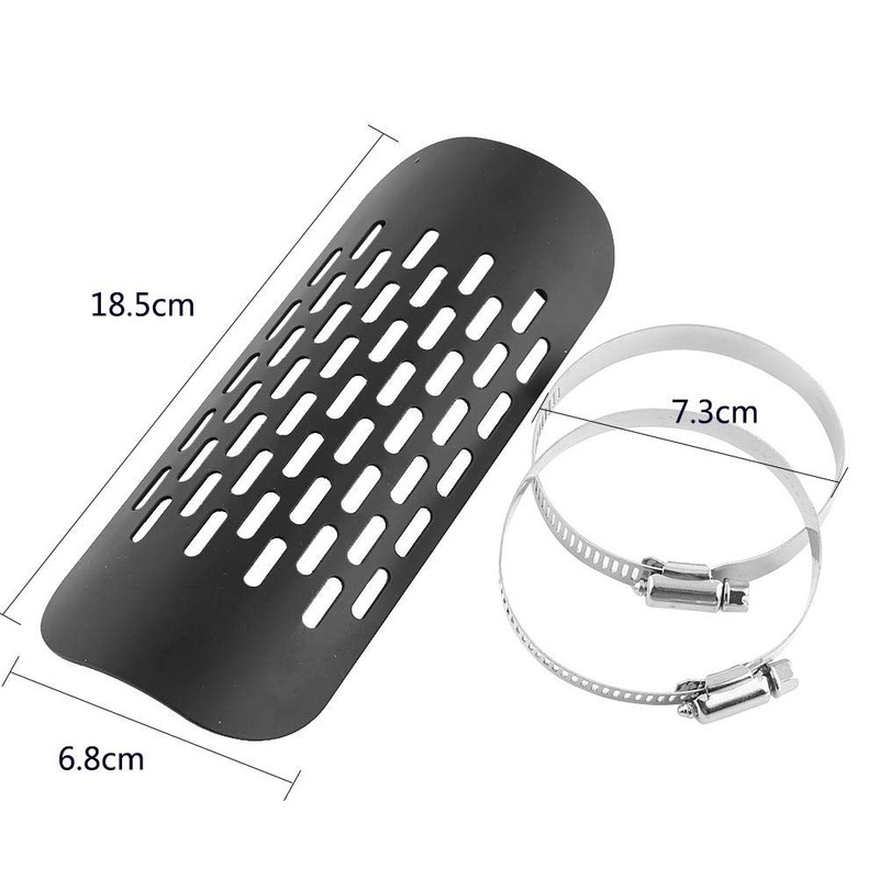 Qiilu Heat Protection Plate, 2 Universal Motorcycle Exhaust Muffler Heat