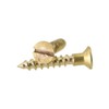 Pre-Drilling Screw MEETOOT 25pcs Brass Slotted Countersunk Head Screws Flat