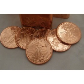 1 Ounce .999 Fine Copper Round: St. Gaudens (New Item)