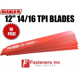 FREUD DIABLO (Qty 10) DIABLO 12" 14/18 TPI DIABLO AUTO DISMANTLING SAW BLADES DS1214WBF