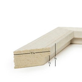 Frame USA 16x20 Picture Frame, White, Timber Series, Wall Hanging Frame with High Clarity Plexiglass