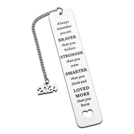 Inspirational Gifts for Men Women 2024 Bookmark Gifts for Her Him Graduation Gifts for Son Daughter Retirement Bookmark for Coworker Friend Male Female Encouragement Gifts Back to School