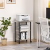 Lerliuo 3-Tier Printer Stand, Industrial Mobile Printer Table with Storage