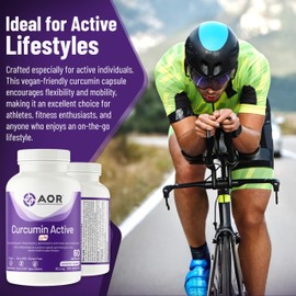 AOR AOR Curcumin Active 133.3mg, 60 Caps 30-Day Supply - High-Potency Curcumin Supplement - Vegan, Non-GMO and Gluten-Free - Enhanced Absorption Turmeric Curcumin, Joint Comfort and Antioxidant Support