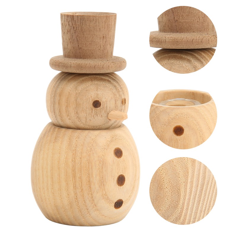 Wood Aromatherapy Diffuser Snowman Shape Portable Waterless Fireless Essential Oil