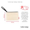 Hello-Bags. Makeup Bag / Wristlet Handbag Exterior 100% Cotton Zipper