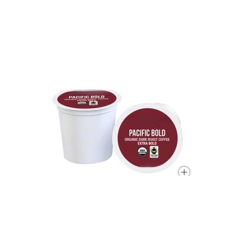 Organic Dark Roast Coffee Pods Compatible with Single Serve Machines,