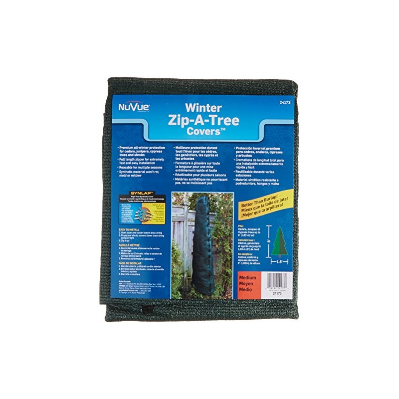 Nuvue Products 24173 Zip-A-Tree Covers, Multiple, Green, 6'