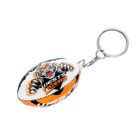 Wests Tigers NRL Rugby League Squishy Football Soft Ball Keyring