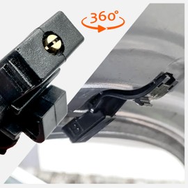 Click&Fit Adjustable Windshield Washer Nozzles compatible with Toyota RAV4 Camry Corolla Tacoma Highlander Tundra 4Runner Sienna Prius Sequoia, Lexus Scion – Wiper water spray jets replacement, 2-pcs