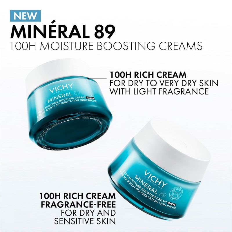 Vichy Minéral 89 100 h Moisture Boost Cream, for Normal