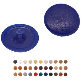 Pack of 50 Pozidriv Screw Lids 12mm Diameter Pozidriv Head Clip On Plastic Covers Furniture Decorative Cap (50, Blue S28)