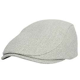 WITHMOONS Ivy Cap Straw Weave Linen-Like Cotton Cabbie Newsboy Hat MZ30038 (Grey)
