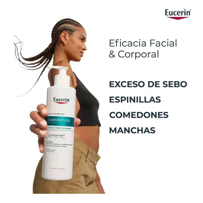 Eucerin Dermopure Gel Limpiador Concentrado 150ml Grasa Día/noche