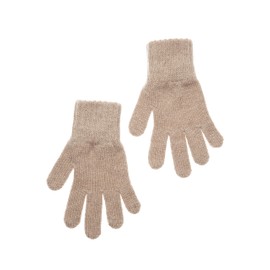 KNITAS Knitted Wool Finger Gloves for Baby Children I Warm Double Layer Winter Gloves for Boys and Girls 1-2 Years I Comfortable Soft Gloves, beige
