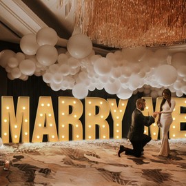 Tongjoy 3FT Marquee Light Up Letters, Large Light Up Letters for Baby Shower Party Backdrop Decor, Marquee Letters for Birthday Wedding Engagement Party Decorations, Letter M