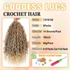 AMLUCKS 8 Packs Goddess Locs Crochet Hair Pre-Looped Boho Faux