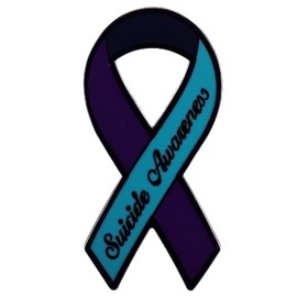 Suicide Awareness，Suicide Awareness Ribbon Enamel Lapel Pin brooch badge Mental Health Jewelry accessories, Metal Stainless Steel, no gemstone