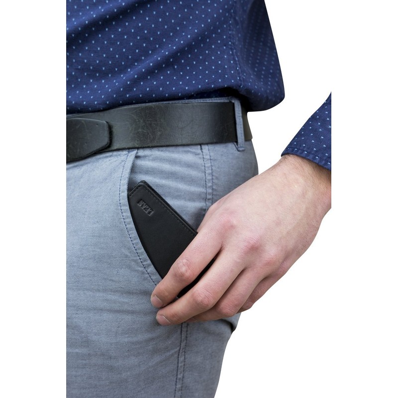 LEAS Men's Wallet with RFID Protection, Compact, Men's Wallet, Flat