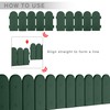 Evelyne Garden Border Edging: Wooden Fence Design - 8pcs Green