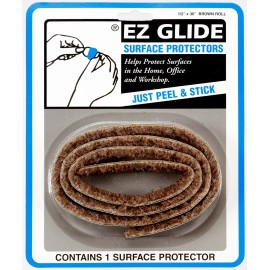 EZ Glide 12 Cards of EZ Glide 1/2" x 36" Brown Roll Floor Surface Protectors, Made in USA