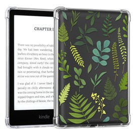 CoBak Clear Hülle für Kindle Paperwhite - 6,8" den Kindle Paperwhite 11. Generation 2021 und Signature Edition, Leichte Kratzfeste Weich (Grüne Blätter), KPW5_TM_DY_BDLY-6-2403211733-T