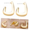 FOMIYES Geometric Drop Earrings for Women Elegant C Shaped Studs