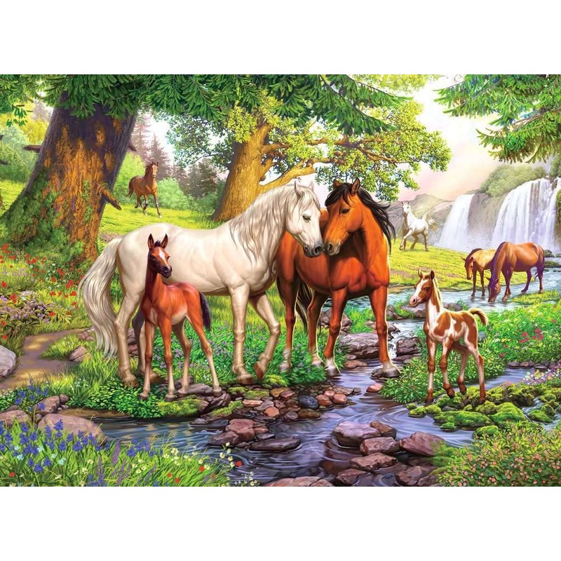 Ravensburger 12904 Children's Puzzle Wild Horses on the River 300